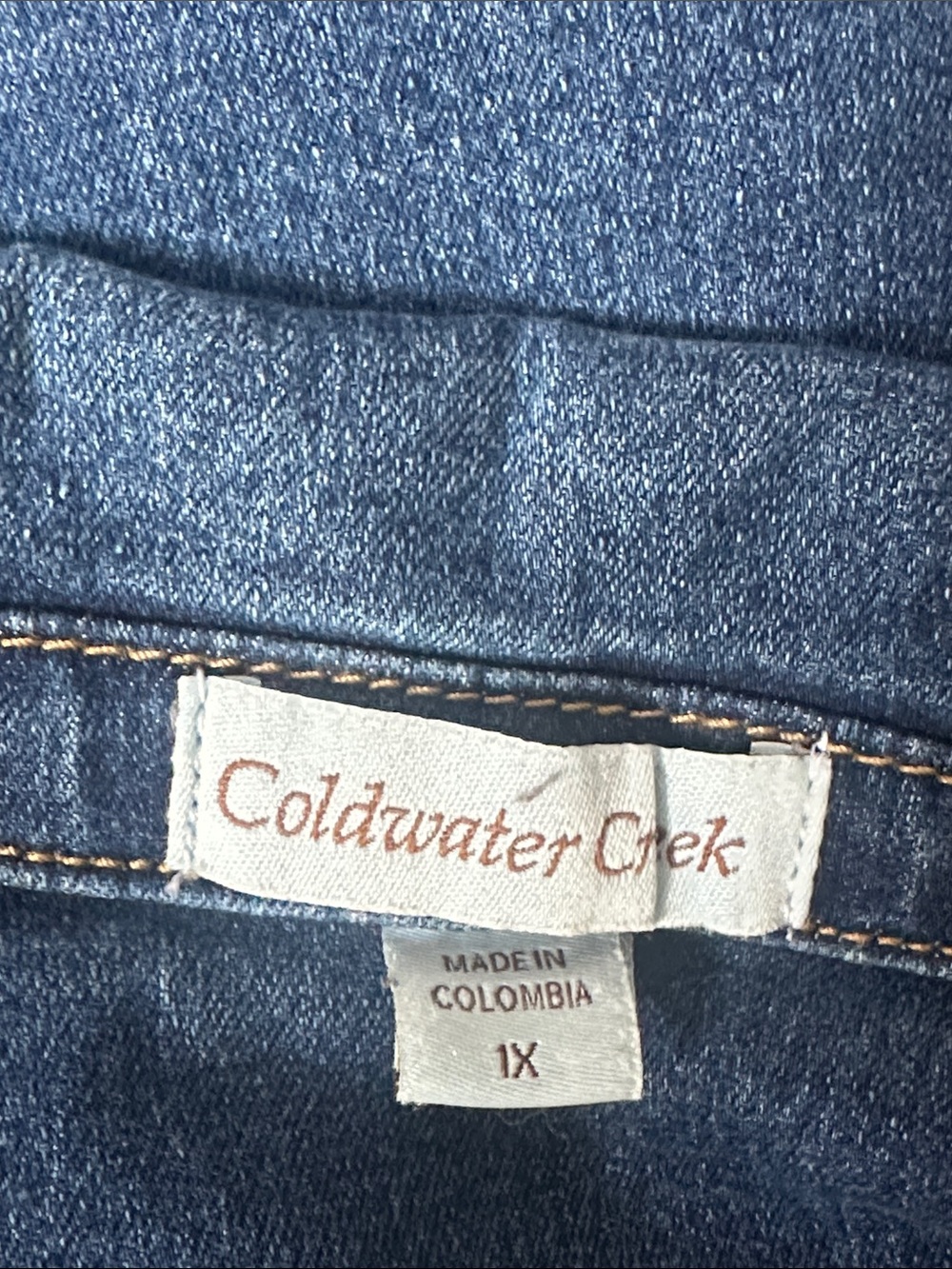Coldwater Creek Classic Blue Denim Jean Jacket size 1X - Picture 5 of 6